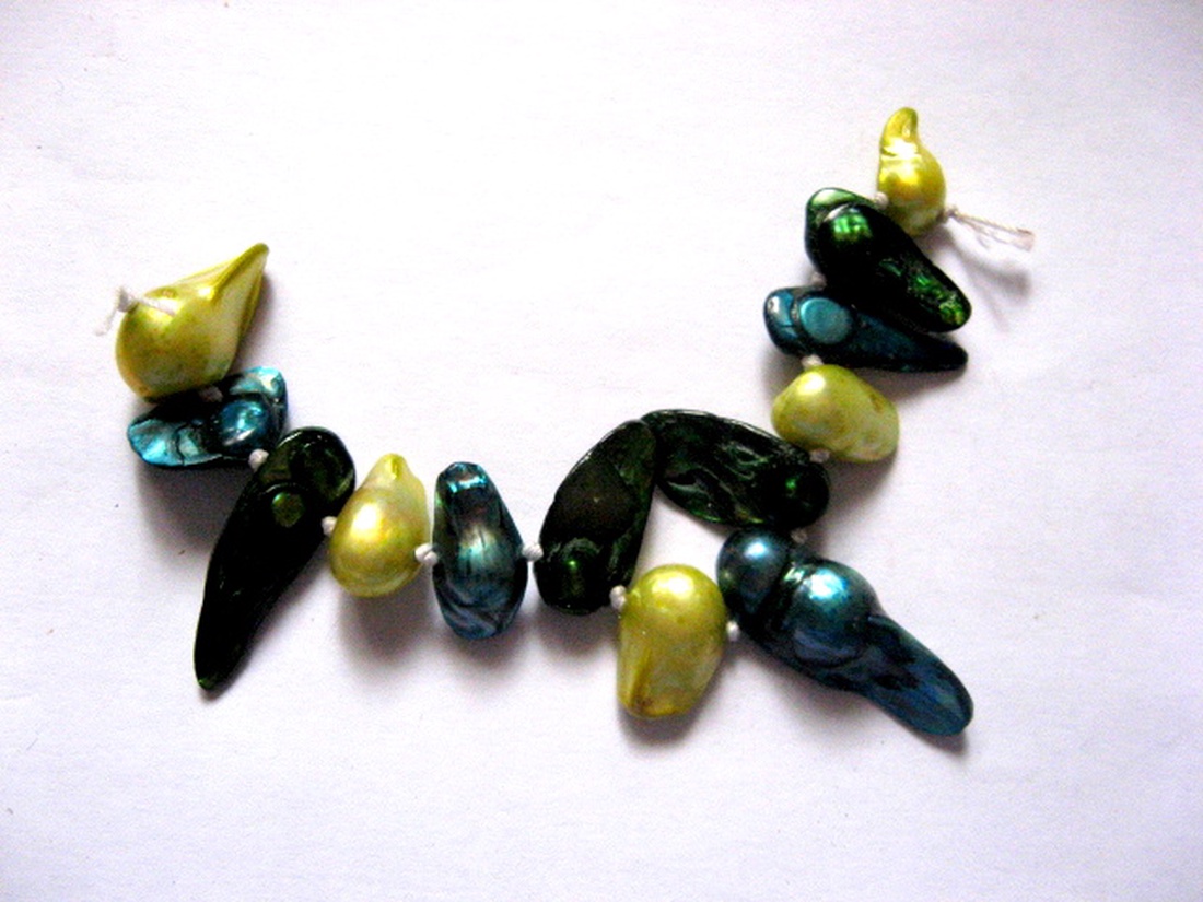 Sirag perle naturale neregulate  multicolore 51554 - accessorii și unelte - mărgea, componente de bijuterii - perlă adevărată - Artynos.ro