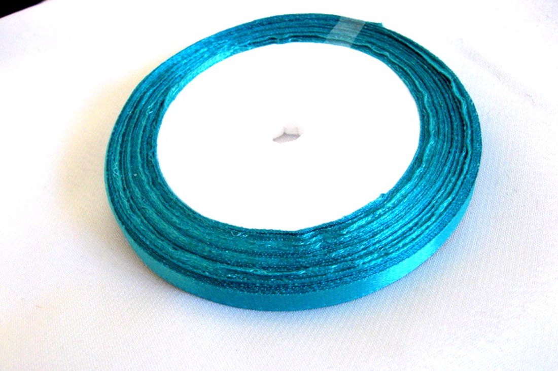 Panglica satin turcoaz 10 mm 51889 - accessorii și unelte - mercerie - panglică, curea - Artynos.ro