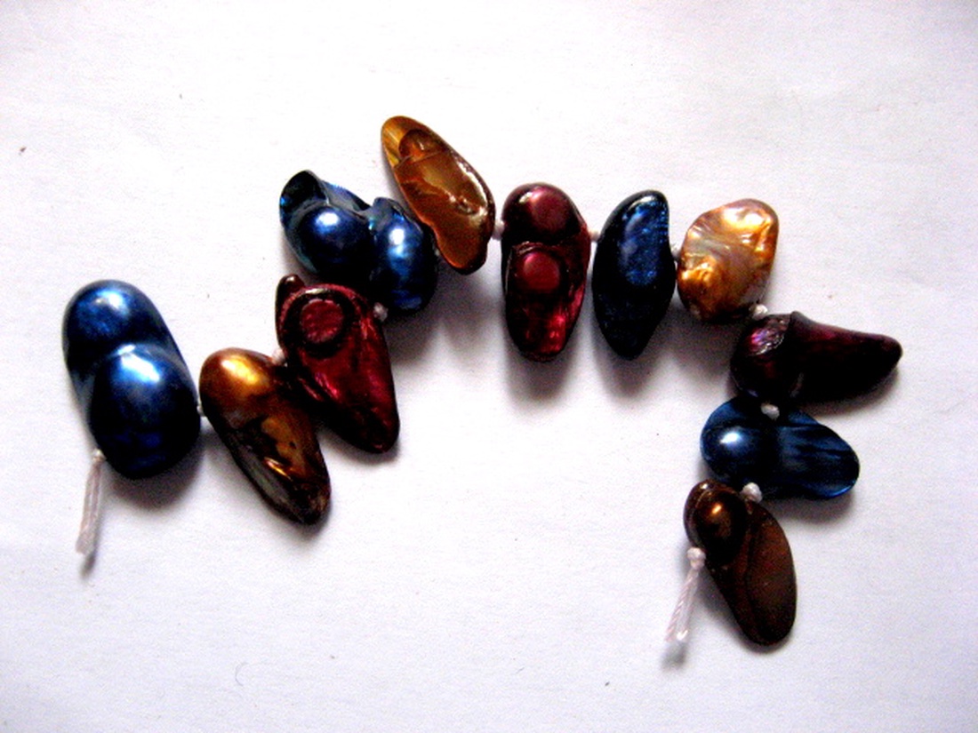 Sirag perle naturale neregulate  multicolore 51560 - accessorii și unelte - mărgea, componente de bijuterii - piatră prețioasă - Artynos.ro