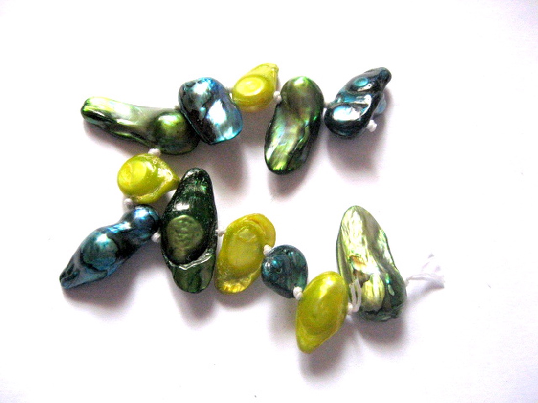 Sirag perle naturale neregulate  multicolore 51557 - accessorii și unelte - mărgea, componente de bijuterii - perlă adevărată - Artynos.ro