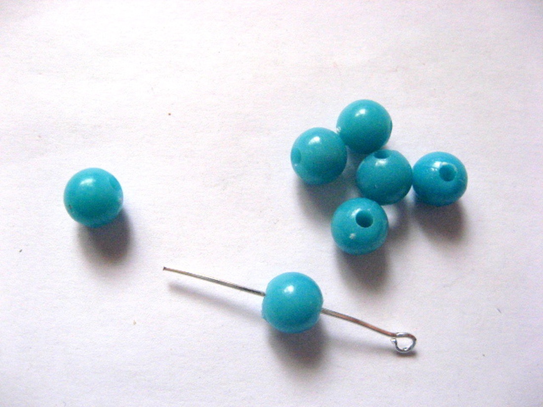 margele  acrilice albastre 51569 - accessorii și unelte - mărgea, componente de bijuterii - mărgea din plastic - Artynos.ro