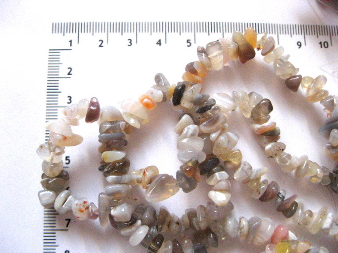 Chipsuri agate botswana  51743 - accessorii și unelte - mărgea, componente de bijuterii - piatră prețioasă - Artynos.ro