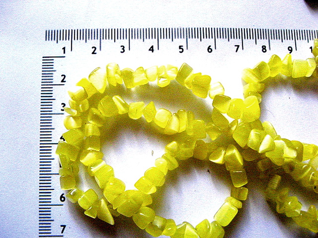  Chipsuri ochi de pisica galben deschis  51740 - accessorii și unelte - mărgea, componente de bijuterii - piatră prețioasă - Artynos.ro