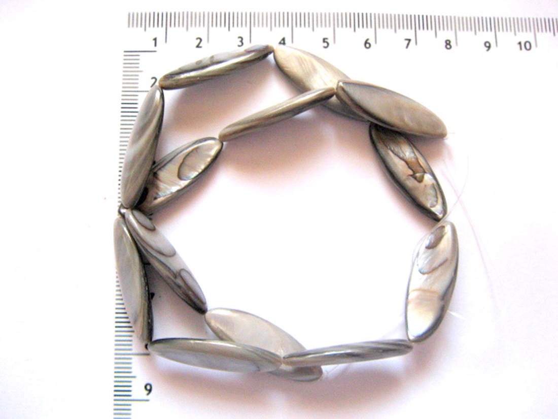 Sirag margele sidef  gri  argintiu 51949 - accessorii și unelte - mărgea, componente de bijuterii - piatră prețioasă - Artynos.ro