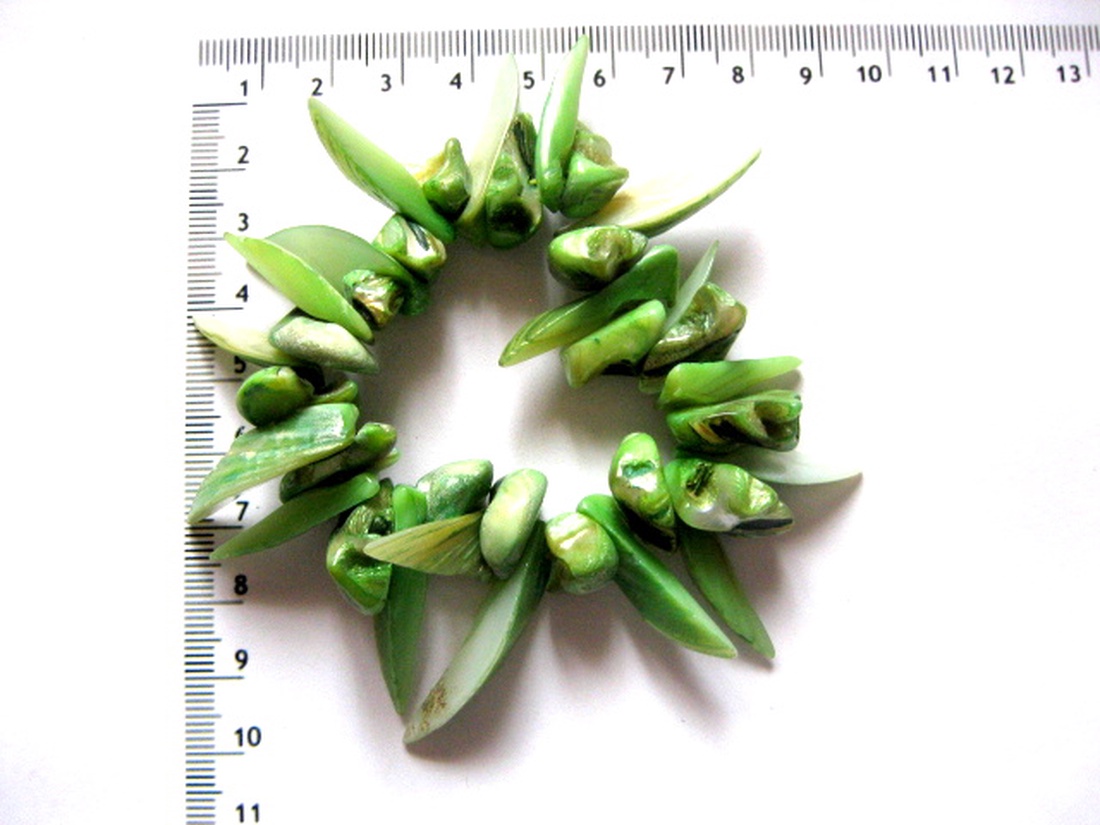 Sirag sidef  neregulat verde 51958 - accessorii și unelte - mărgea, componente de bijuterii - piatră prețioasă - Artynos.ro