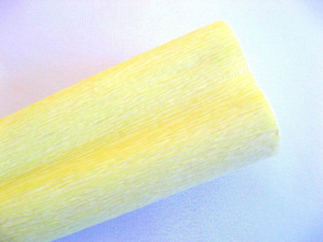 Hartie creponata floristica galben deschis 51873 - accessorii și unelte - hârtie - hârtie decorativă - Artynos.ro