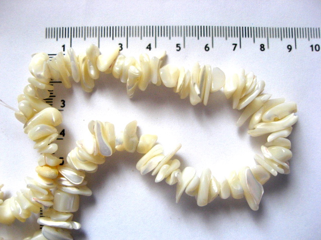 Sirag sidef  neregulat alb 52012 - accessorii și unelte - mărgea, componente de bijuterii - perlă adevărată - Artynos.ro