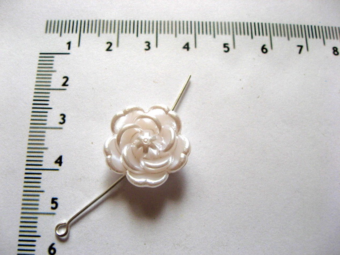 margele trandafiri albi 52214 - accessorii și unelte - mărgea, componente de bijuterii - mărgea din plastic - Artynos.ro