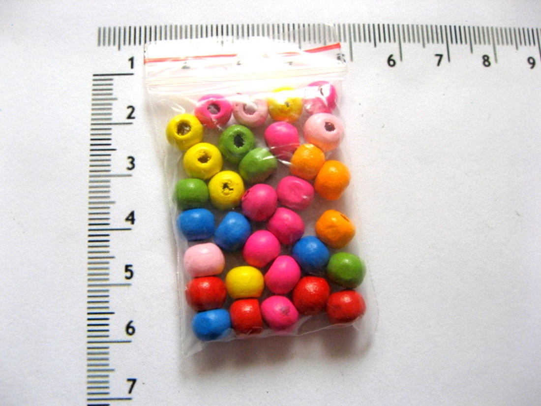 Margele din lemn diverse culori 52235 - accessorii și unelte - mărgea, componente de bijuterii - mărgele figurative - Artynos.ro