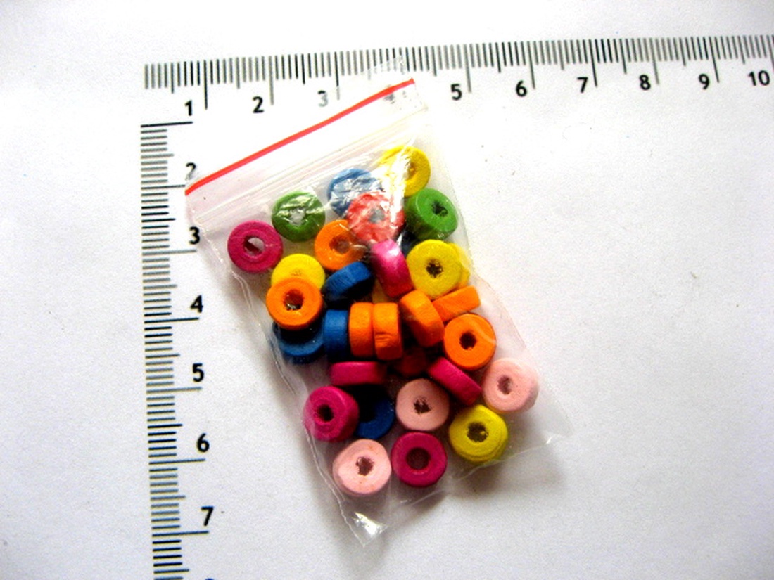 Margele din lemn diverse culori 52233 - accessorii și unelte - mărgea, componente de bijuterii - mărgele figurative - Artynos.ro