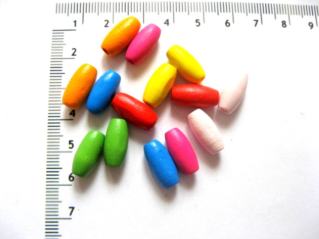 Margele din lemn diverse culori 52232 - accessorii și unelte - mărgea, componente de bijuterii - mărgele figurative - Artynos.ro