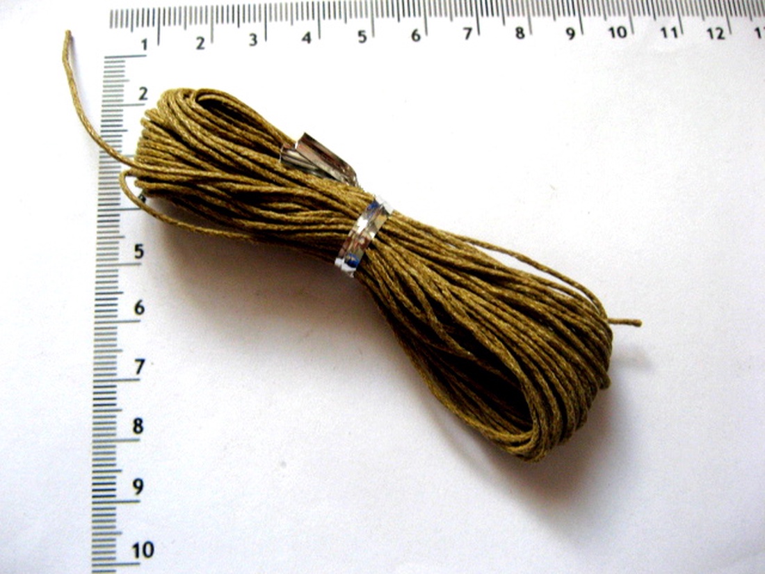 Ață cerată din bumbac kaki 52307 - accessorii și unelte - mercerie - fire, ață de croșetat - fir bumbac - Artynos.ro