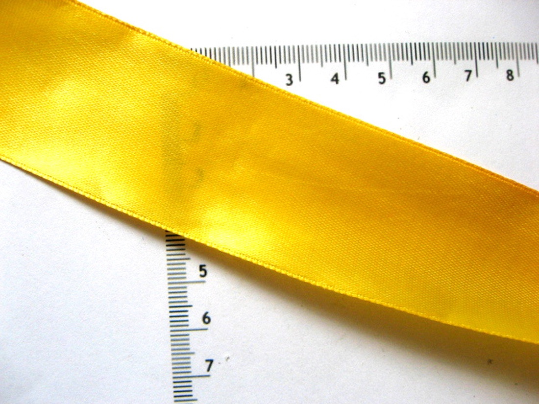 Panglica satin galben 40 mm 52256 - accessorii și unelte - mercerie - panglică, curea - Artynos.ro