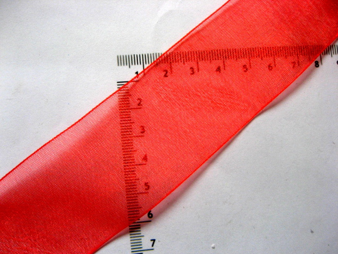 Panglica organza rosu 40 mm 52253 - accessorii și unelte - mercerie - panglică, curea - Artynos.ro
