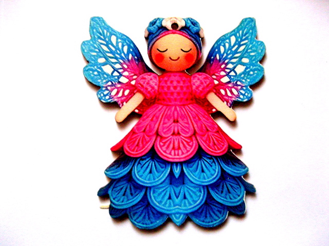figurine lemn cu ingeras 51023 - accessorii și unelte - accesorii decorative - figurine - Artynos.ro