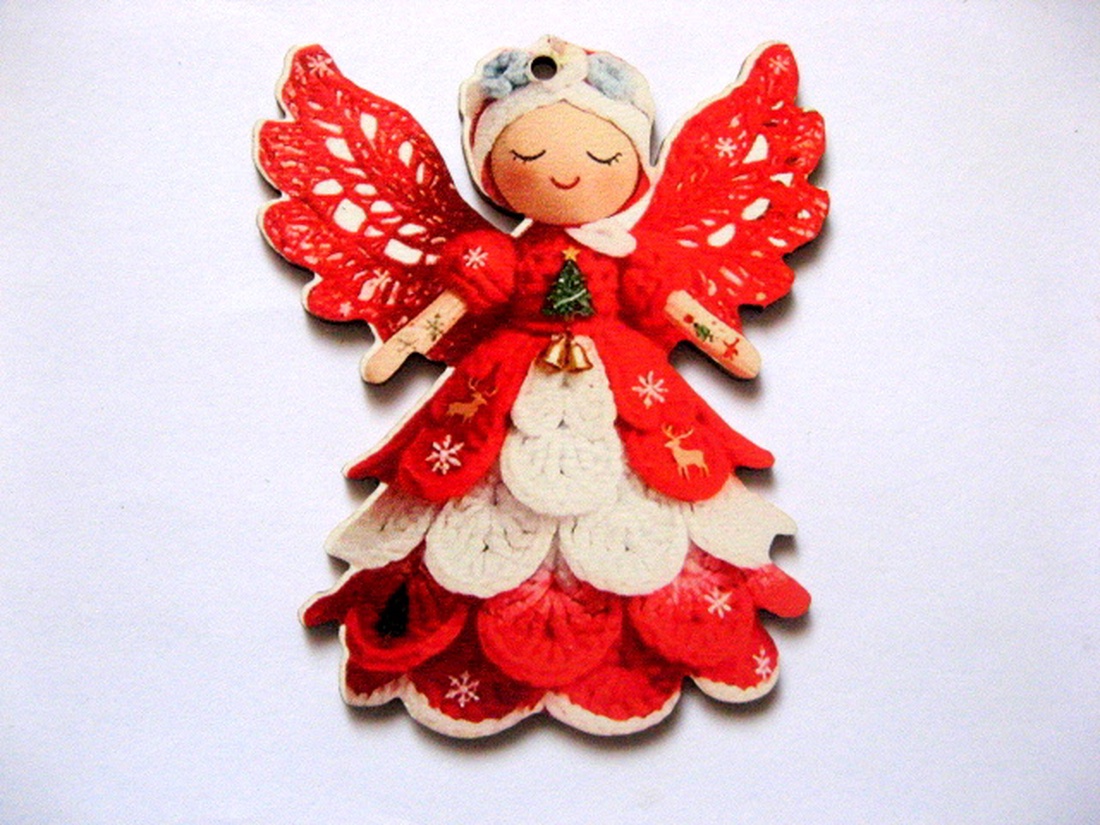 figurine lemn cu ingeras 50999 - accessorii și unelte - accesorii decorative - figurine - Artynos.ro
