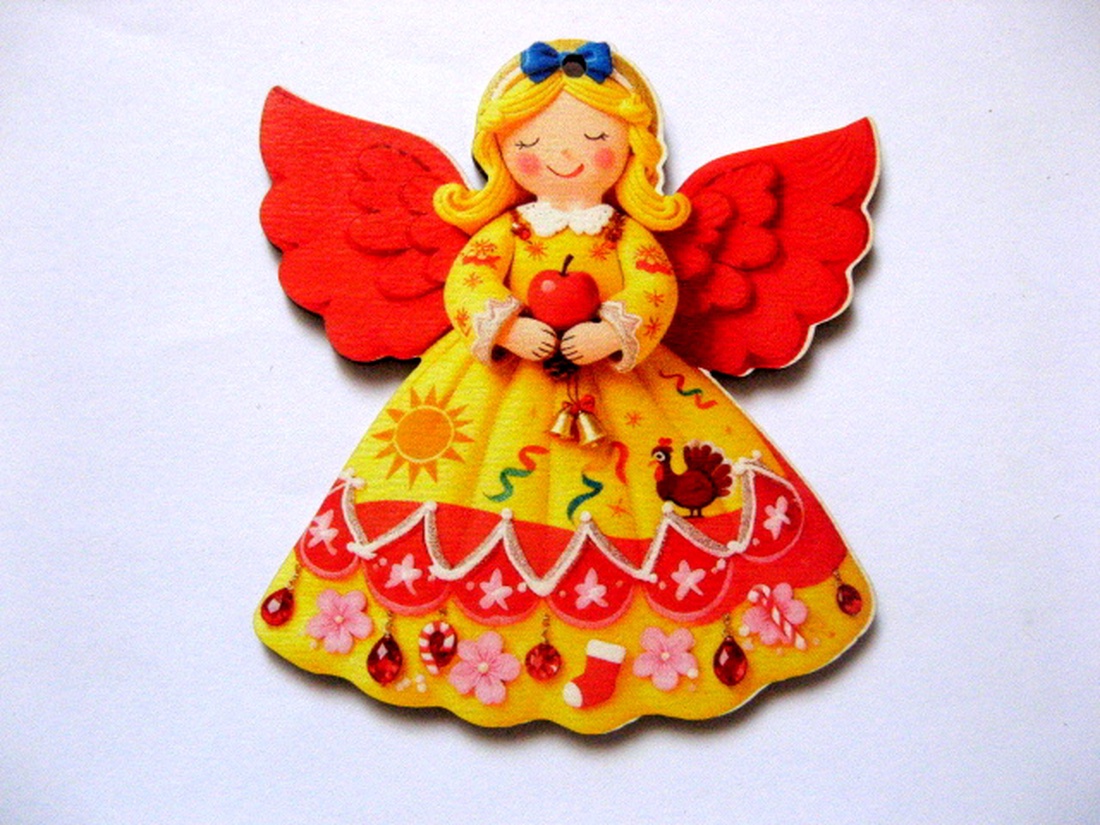 figurine lemn cu ingeras 51004 - accessorii și unelte - accesorii decorative - figurine - Artynos.ro