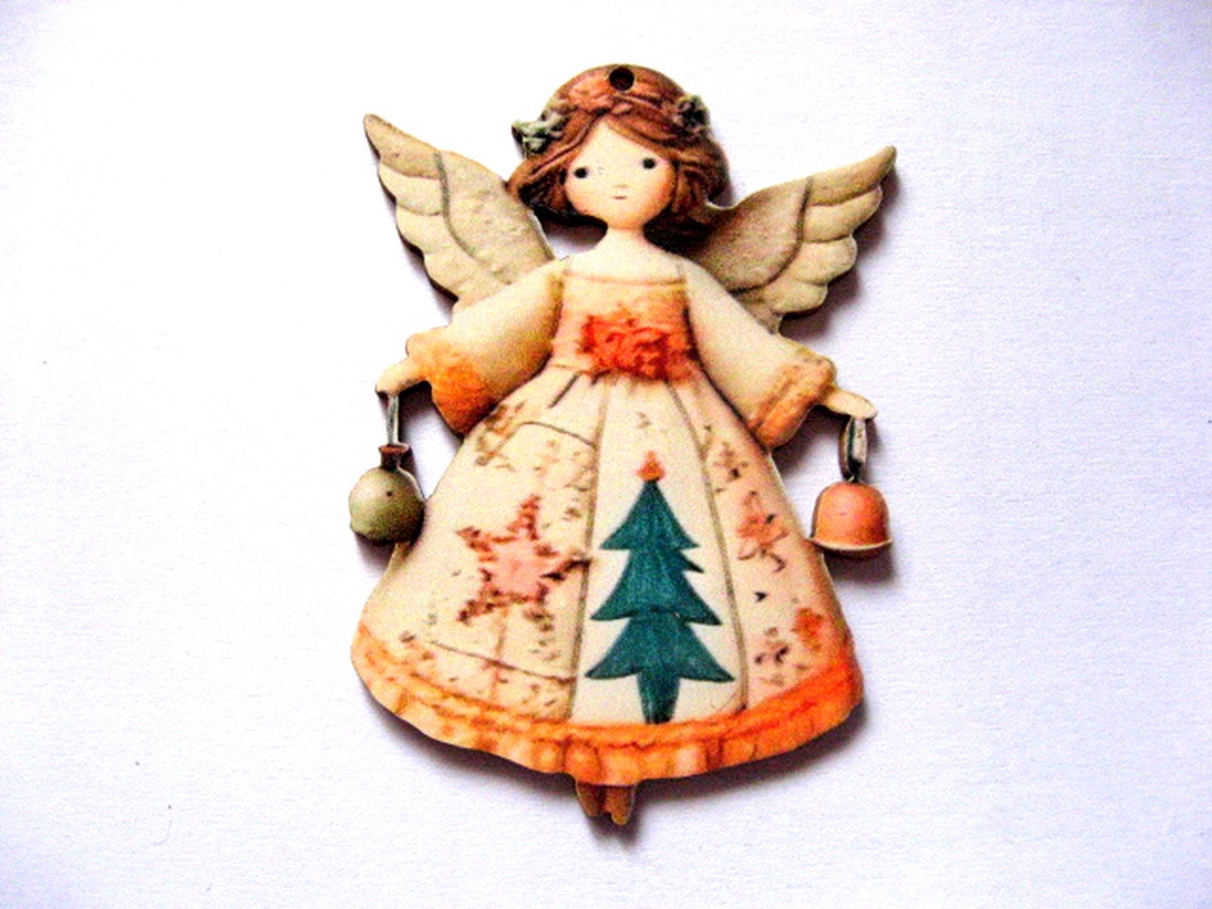 figurine lemn cu ingeras 51084 - accessorii și unelte - accesorii decorative - figurine - Artynos.ro