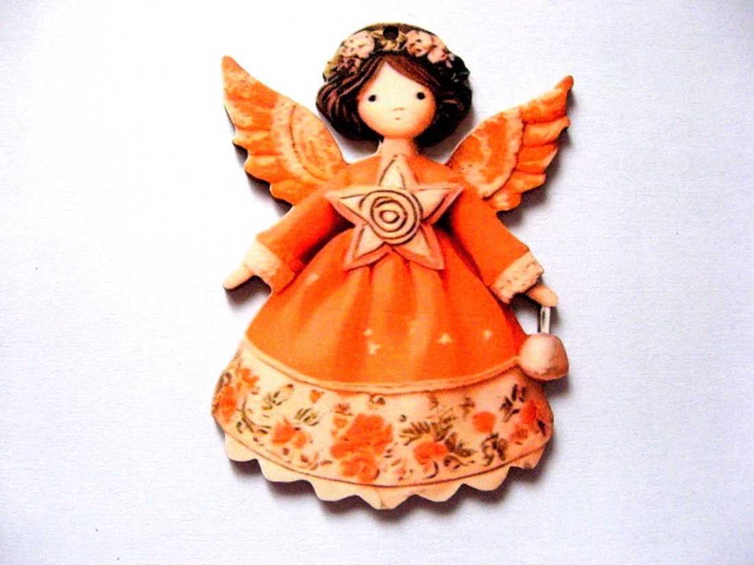 figurine lemn cu ingeras 51086 - accessorii și unelte - accesorii decorative - figurine - Artynos.ro