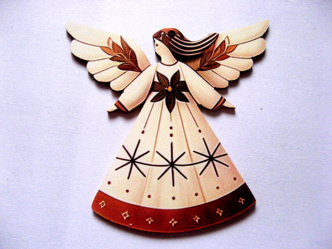 figurine lemn cu ingeras 51087 - accessorii și unelte - accesorii decorative - figurine - Artynos.ro