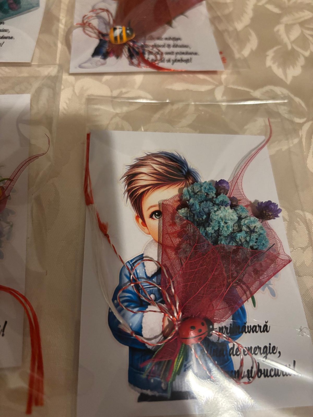 Mărțișoare Martie hand made,flori criogenate  - bijuterii - mărțișor - Artynos.ro