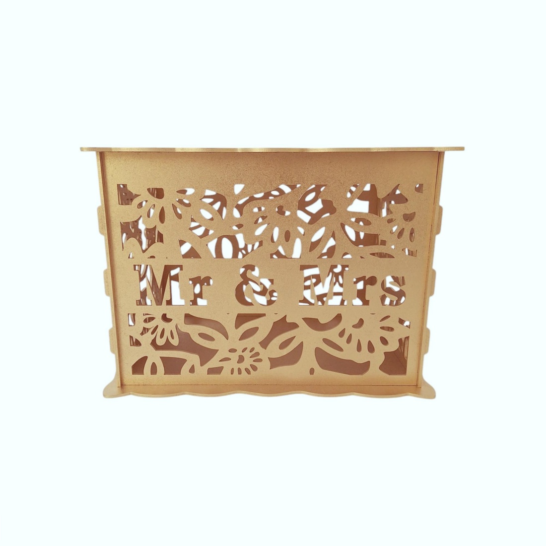 Cutie dar nunta cu decupaje florale, lemn, auriu, 30x24x22.5CM - accesorii nuntă - amintiri și cadouri de nuntă - cutie dar nuntă - Artynos.ro Cutie dar nunta cu decupaje florale, lemn, auriu, 30x24x22.5CM - accesorii nuntă - amintiri și cadouri de nuntă - cutie dar nuntă - Artynos.ro