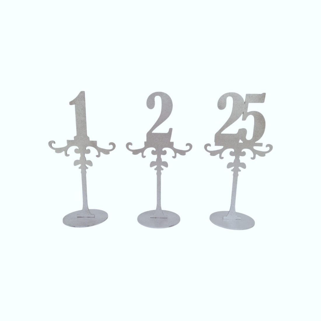 Set 1-25 numere de masa pentru botez - argintiu - 25cm - accesorii nuntă - materiale decor pentru nuntă - decorațiuni pentru masa de nuntă - Artynos.ro Set 1-25 numere de masa pentru botez - argintiu - 25cm - accesorii nuntă - materiale decor pentru nuntă - decorațiuni pentru masa de nuntă - Artynos.ro