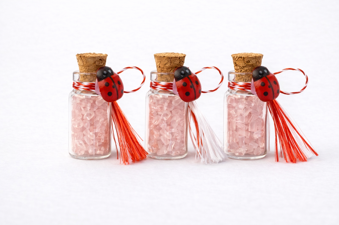 Mărțișor Handmade Cuarț Roz - bijuterii - mărțișor - Artynos.ro