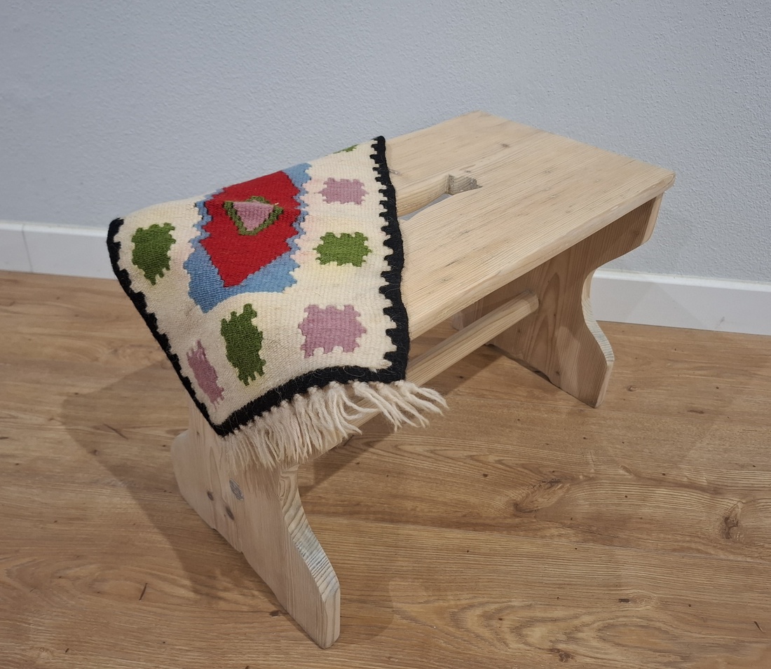 Scaunel rustic reconditionat de lemn - casă & stil de viață - echipament pentru camera copiilor - masă cu scaune copii - Artynos.ro