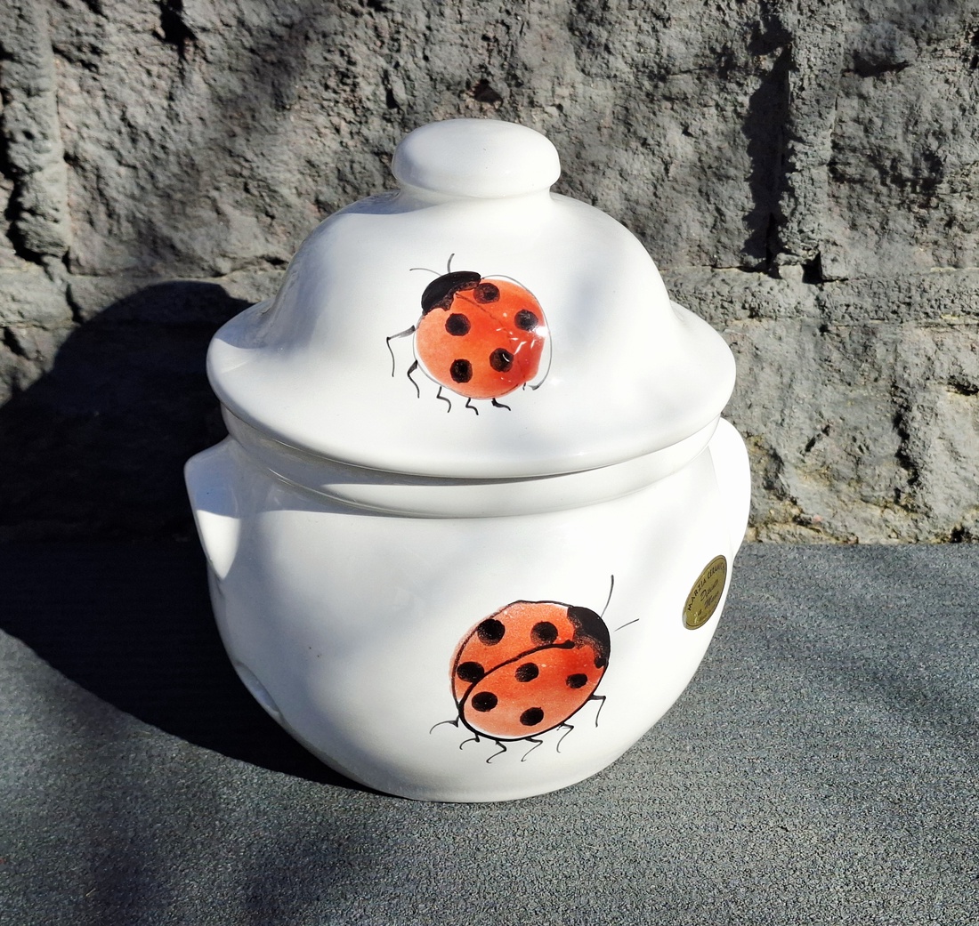 Vas ceramic pentru depozitare usturoi - casă & stil de viață - echipamente de bucătărie - accesorii de depozitare  - recipient de condimente - Artynos.ro