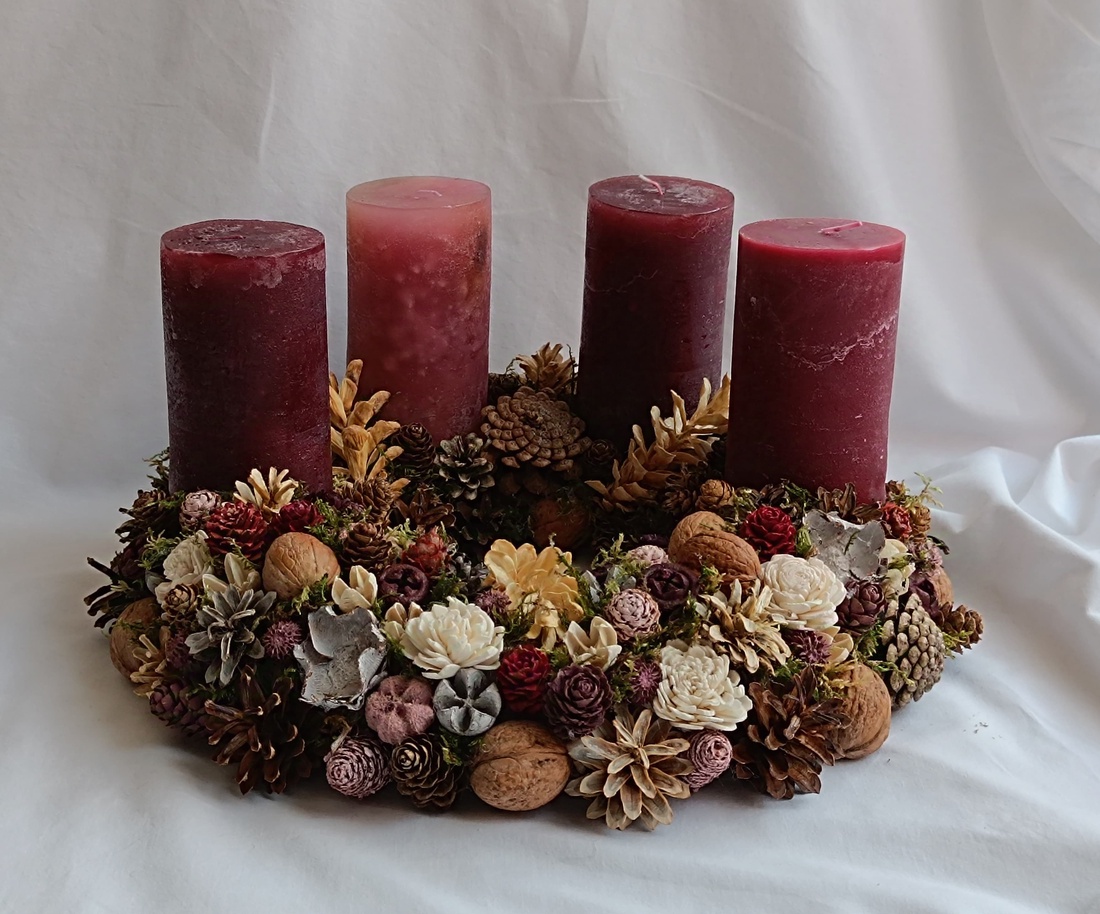 Coronita Advent - crăciun - decorațiuni de advent - decor de lumânări advent - Artynos.ro