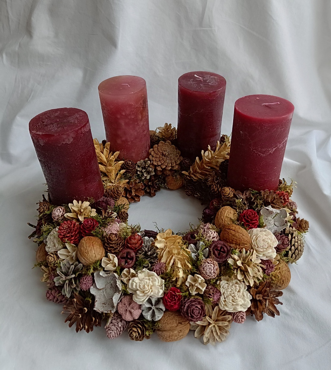 Coronita Advent - crăciun - decorațiuni de advent - decor de lumânări advent - Artynos.ro