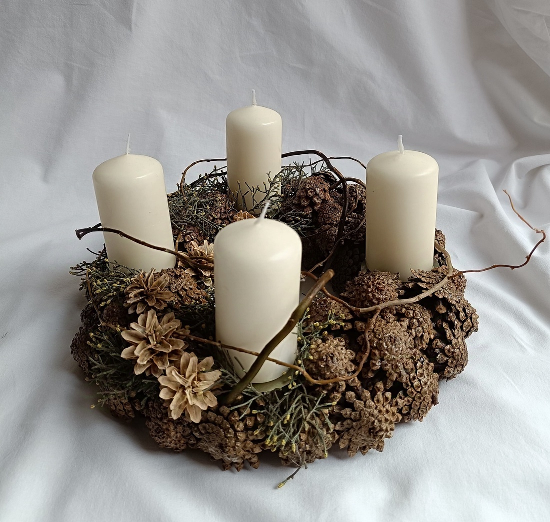 Coronita Advent - crăciun - decorațiuni de advent - coroniță advent - Artynos.ro