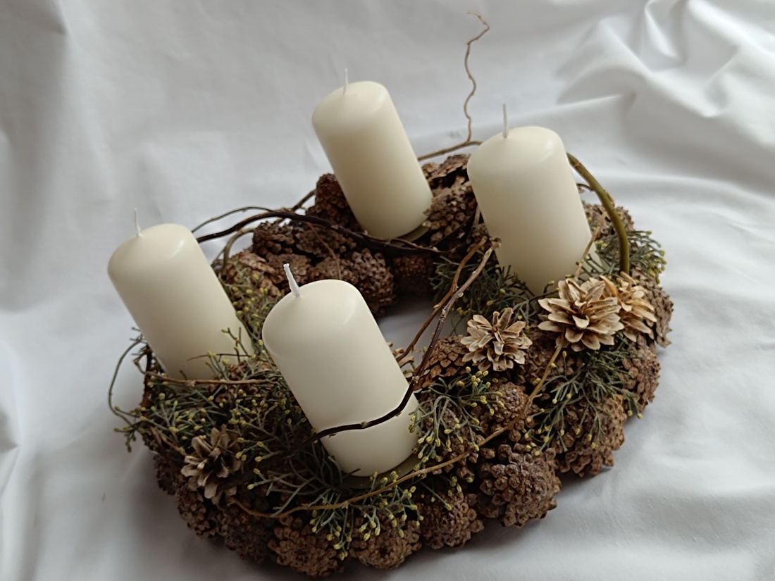 Coronita Advent - crăciun - decorațiuni de advent - coroniță advent - Artynos.ro