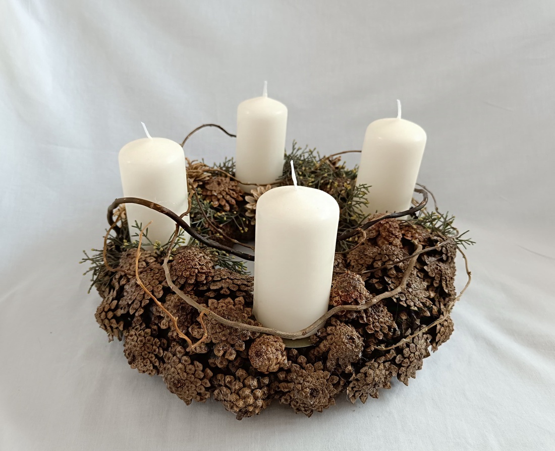 Coronita Advent - crăciun - decorațiuni de advent - coroniță advent - Artynos.ro