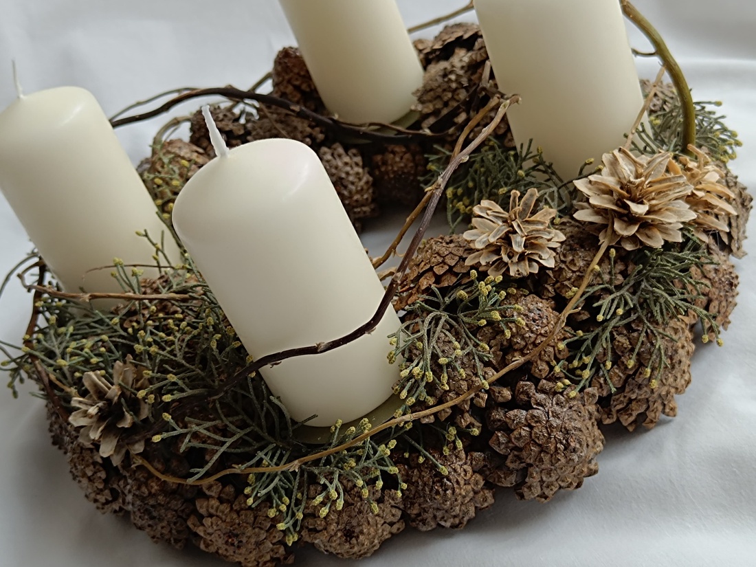 Coronita Advent - crăciun - decorațiuni de advent - coroniță advent - Artynos.ro