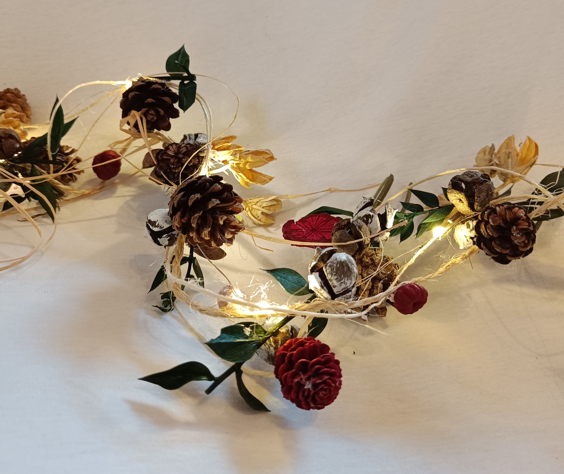 Ghirlanda luminoasa Craciun  - crăciun - decorațiuni de crăciun de casă - luminițe de crăciun - Artynos.ro