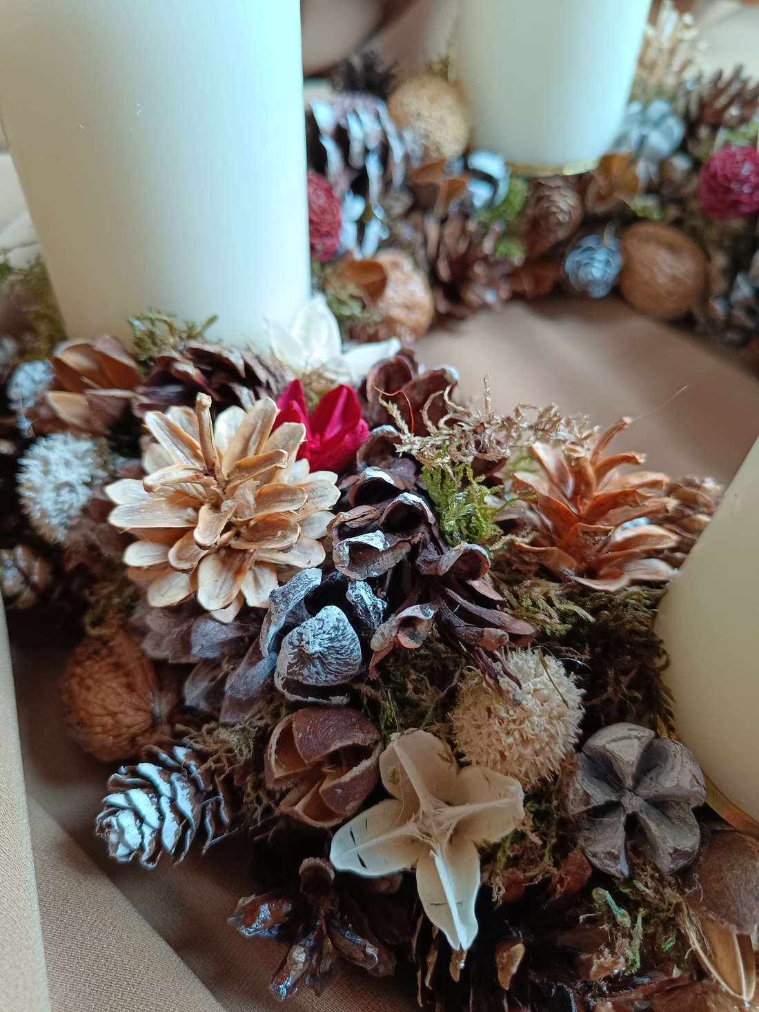 Coronita Advent - crăciun - decorațiuni de advent - coroniță advent - Artynos.ro