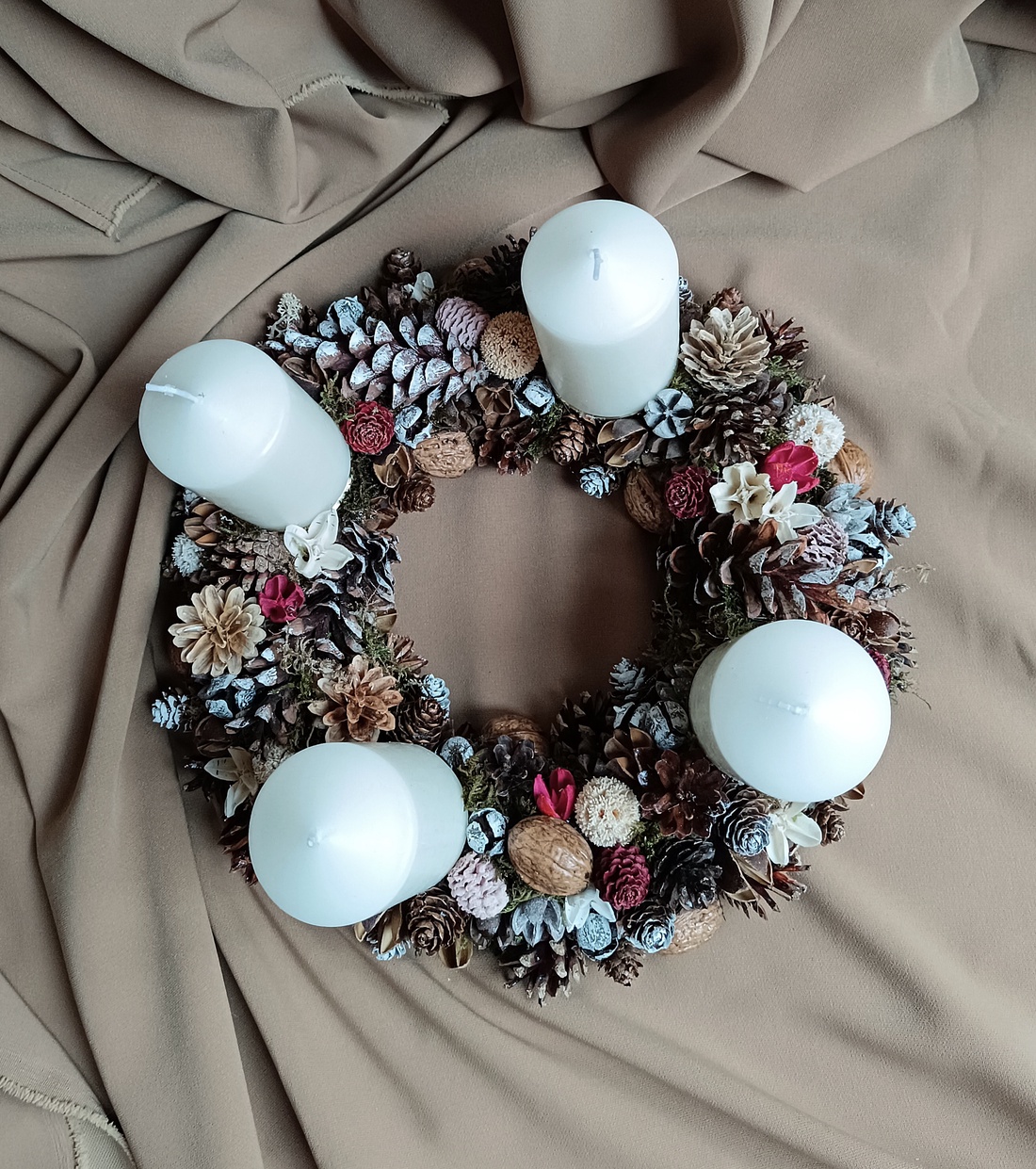 Coronita Advent - crăciun - decorațiuni de advent - coroniță advent - Artynos.ro