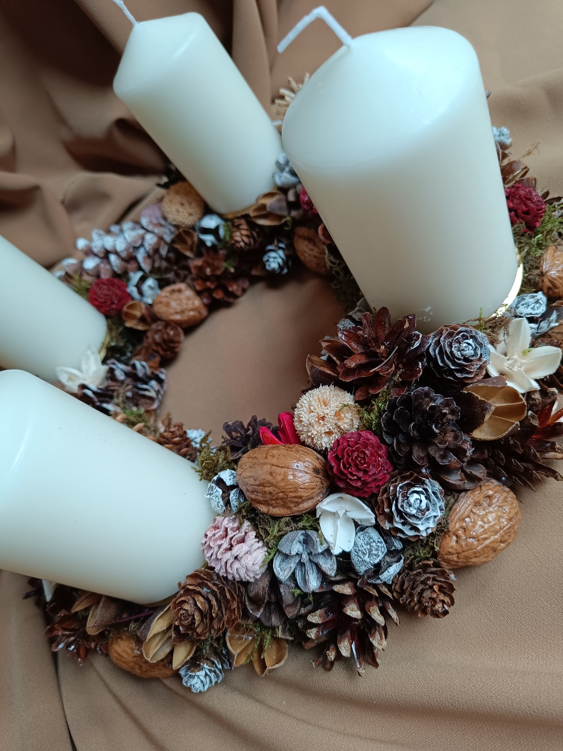 Coronita Advent - crăciun - decorațiuni de advent - coroniță advent - Artynos.ro