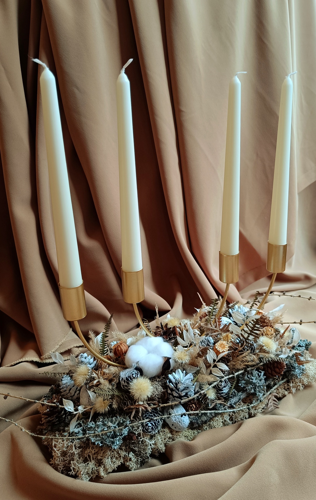 Decoratiune Advent/Craciun - crăciun - decorațiuni de advent - decor de lumânări advent - Artynos.ro