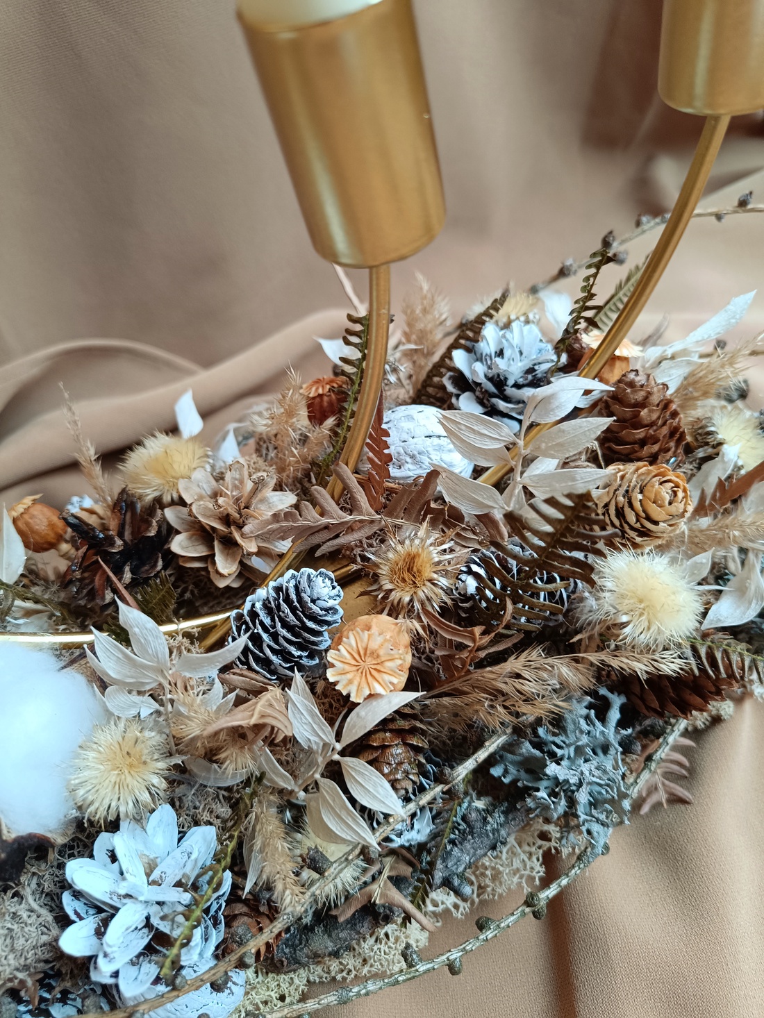 Decoratiune Advent/Craciun - crăciun - decorațiuni de advent - decor de lumânări advent - Artynos.ro