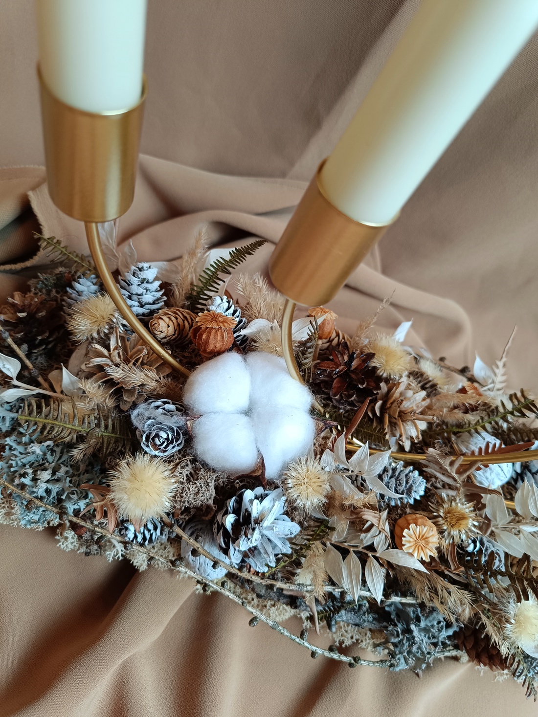 Decoratiune Advent/Craciun - crăciun - decorațiuni de advent - decor de lumânări advent - Artynos.ro