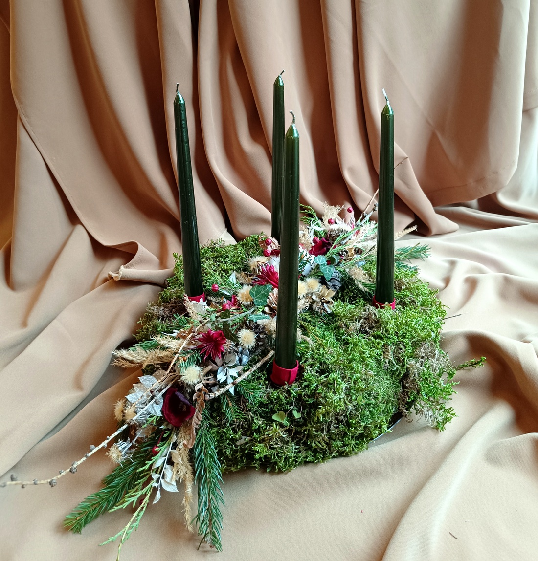 Decoratiune Advent/Craciun - crăciun - decorațiuni de advent - decor de lumânări advent - Artynos.ro