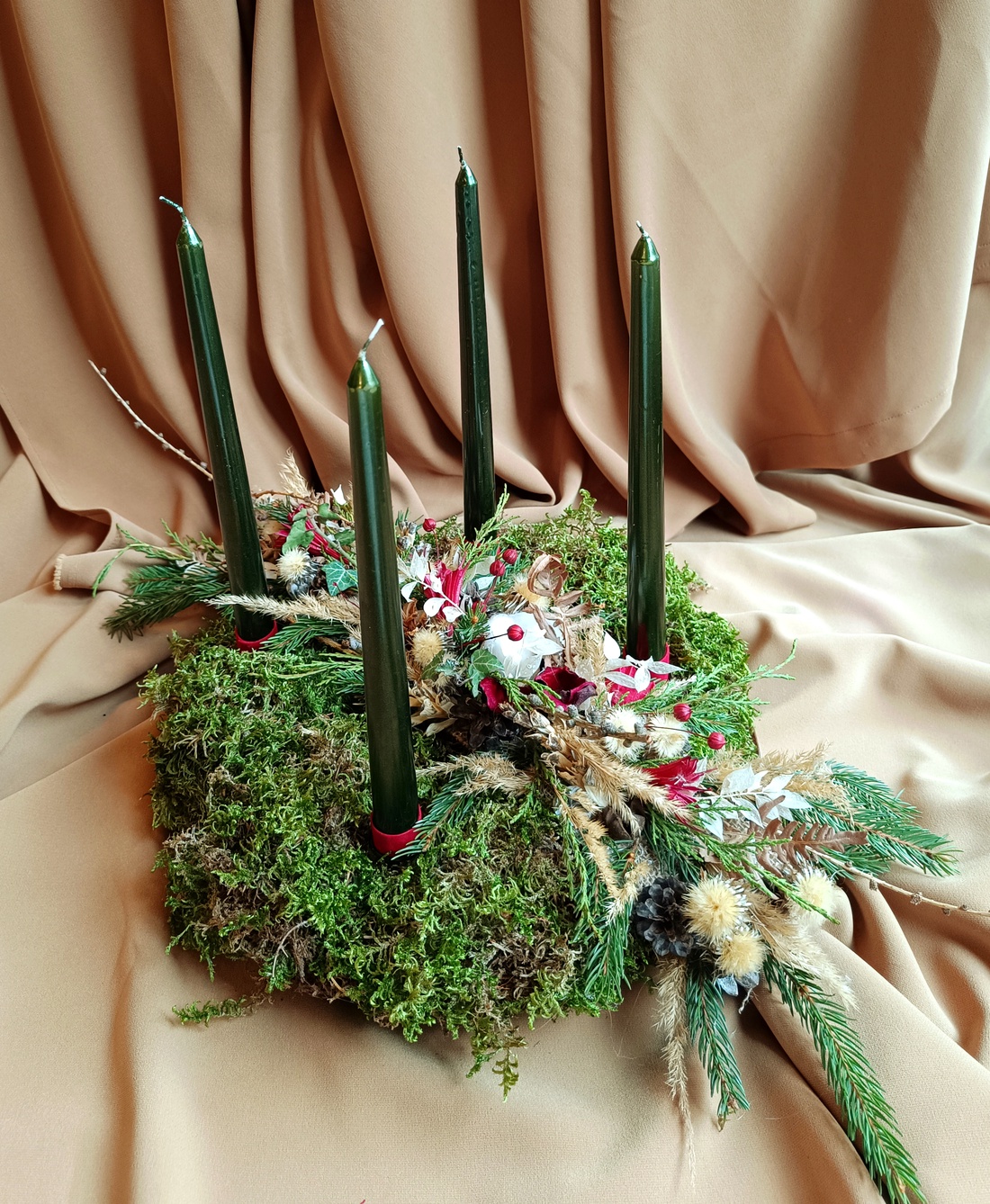 Decoratiune Advent/Craciun - crăciun - decorațiuni de advent - decor de lumânări advent - Artynos.ro