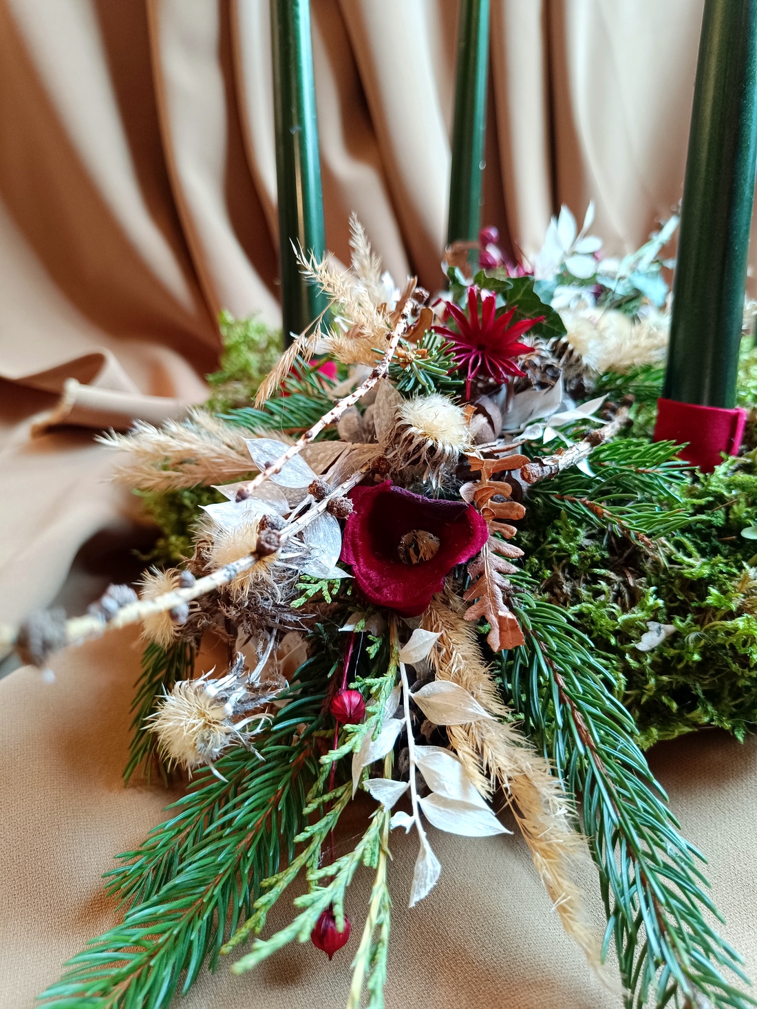 Decoratiune Advent/Craciun - crăciun - decorațiuni de advent - decor de lumânări advent - Artynos.ro