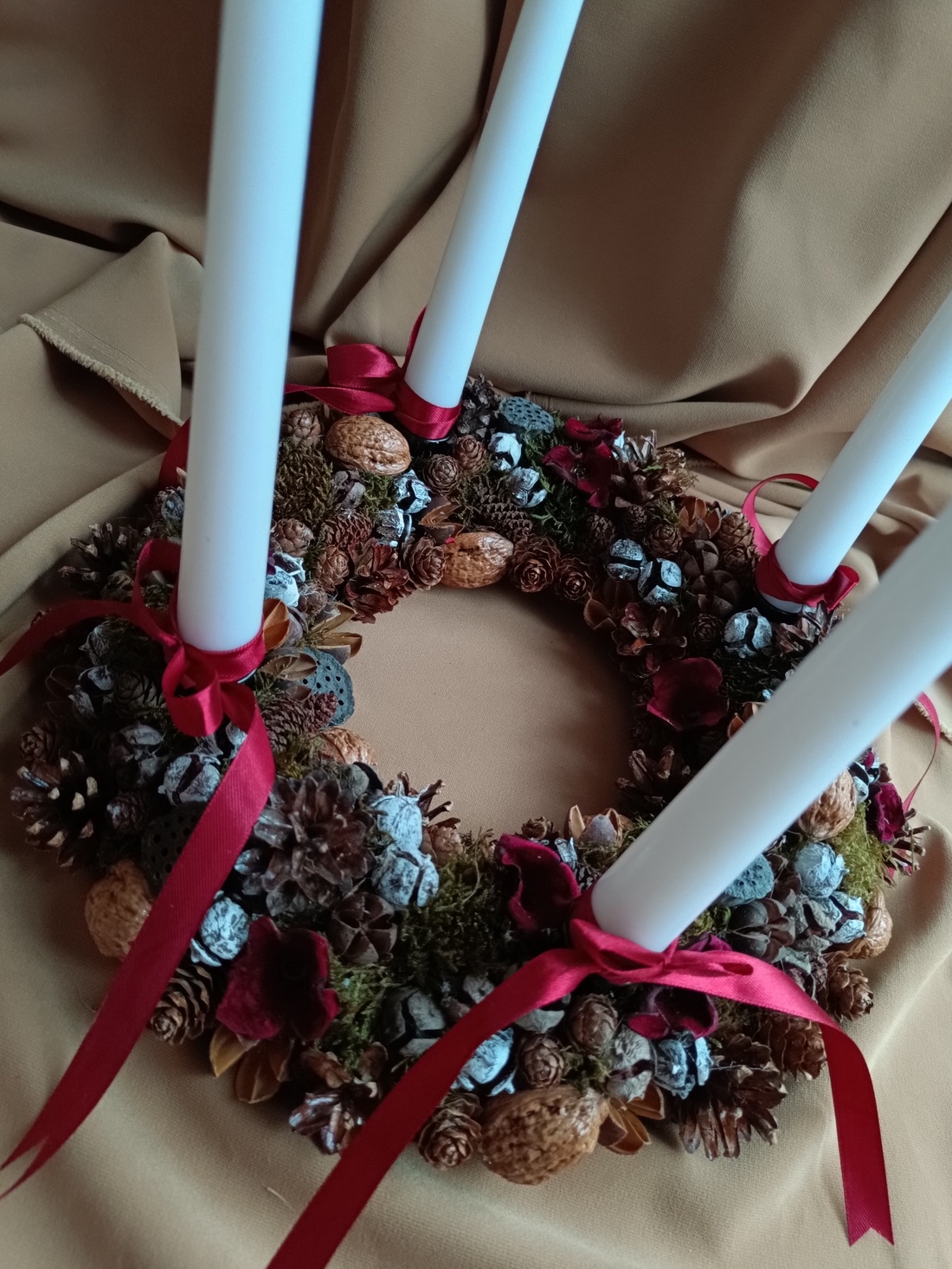 Coronita Advent - crăciun - decorațiuni de advent - coroniță advent - Artynos.ro