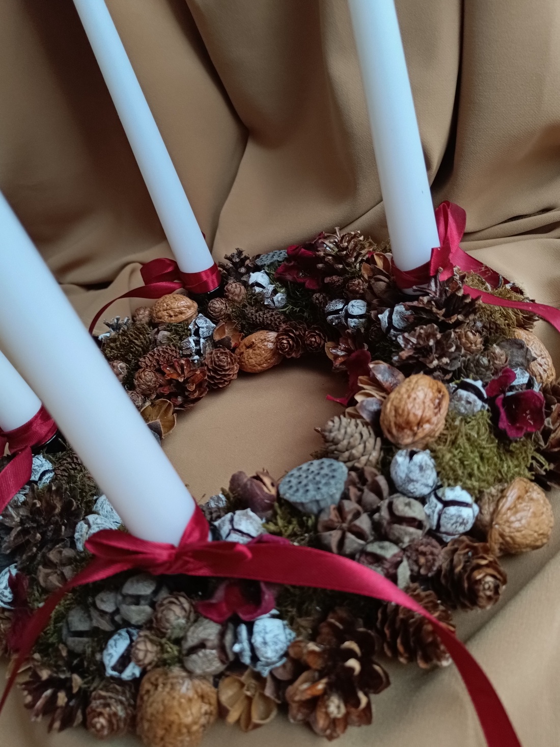 Coronita Advent - crăciun - decorațiuni de advent - coroniță advent - Artynos.ro