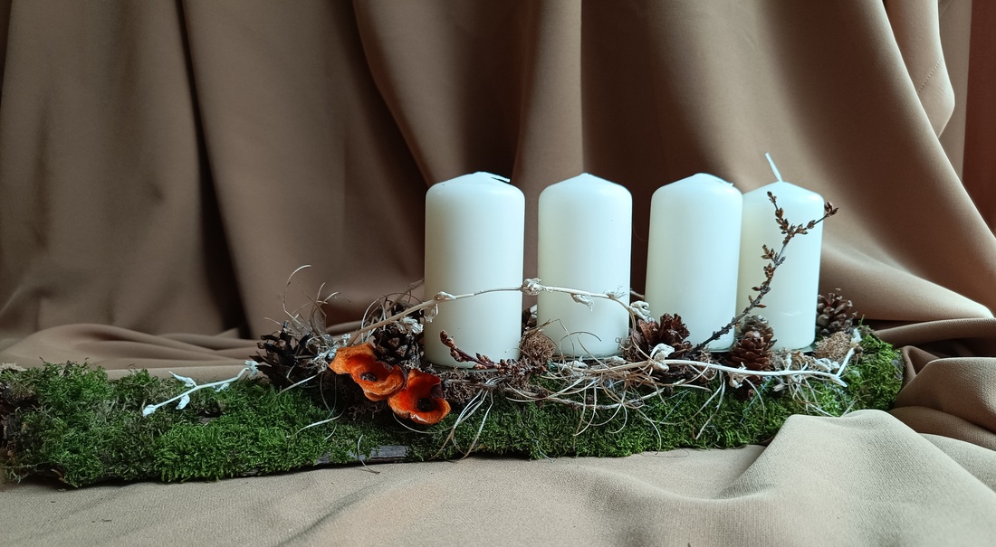 Decoratiune Advent/Craciun - crăciun - decorațiuni de advent - decor de lumânări advent - Artynos.ro