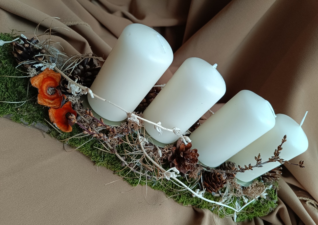 Decoratiune Advent/Craciun - crăciun - decorațiuni de advent - decor de lumânări advent - Artynos.ro